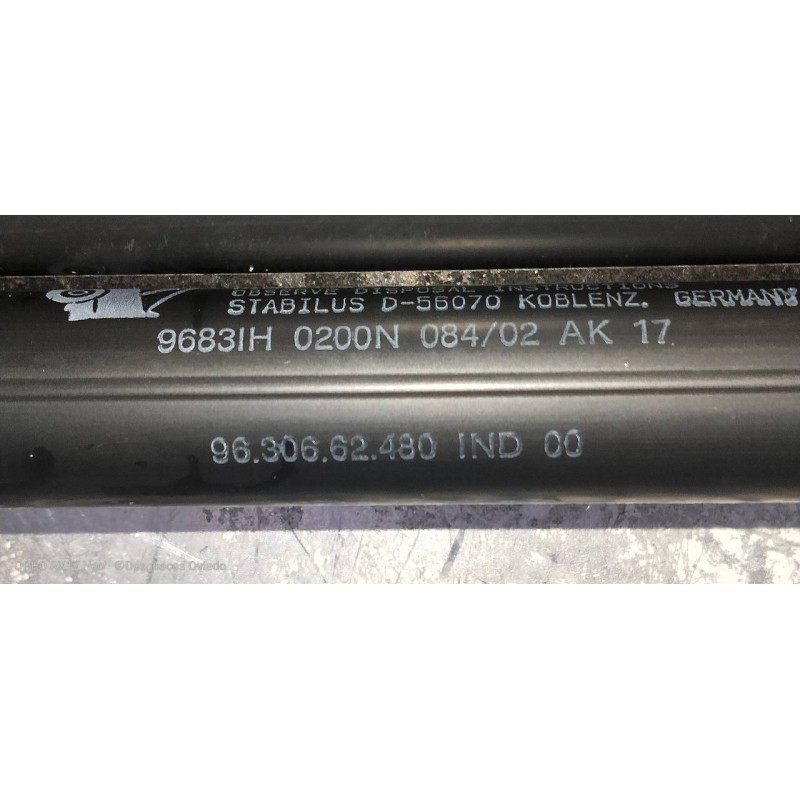 Recambio de amortiguadores capo para peugeot 406 break (s1/s2) sr td referencia OEM IAM 9630662480  