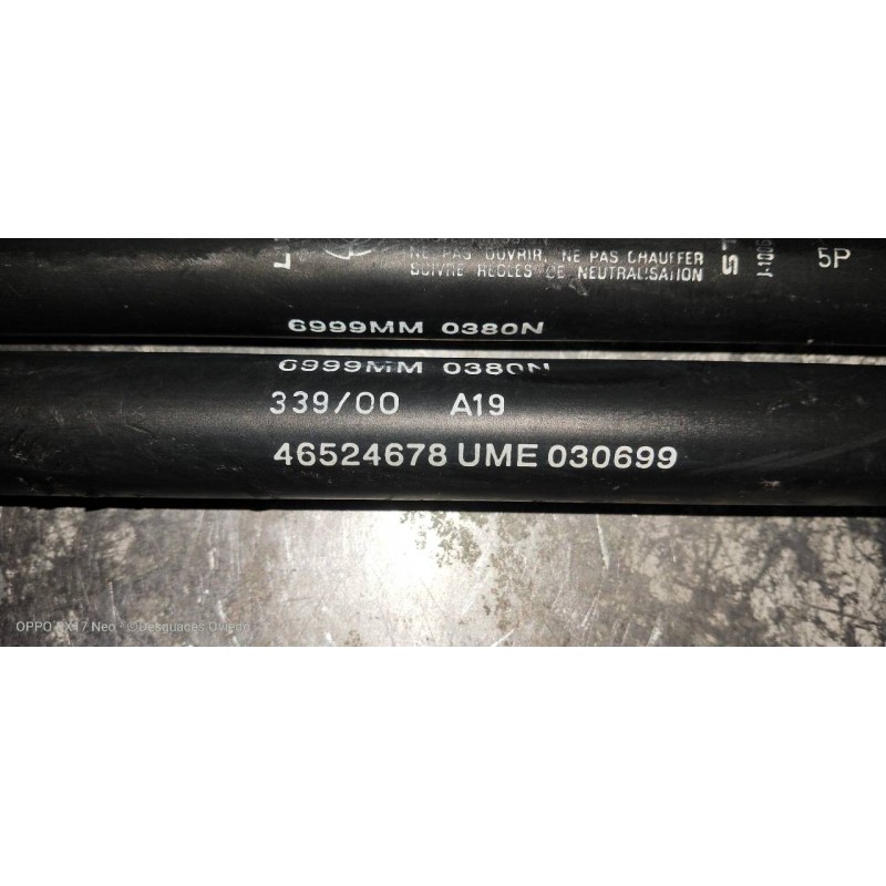 Recambio de amortiguadores maletero / porton para fiat punto berlina (188) 1.9 d (i) referencia OEM IAM 46524678  