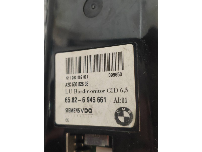 Recambio de pantalla multifuncion para bmw serie 5 berlina (e60) 530d referencia OEM IAM 65826945661 A2C53082636 611260002007