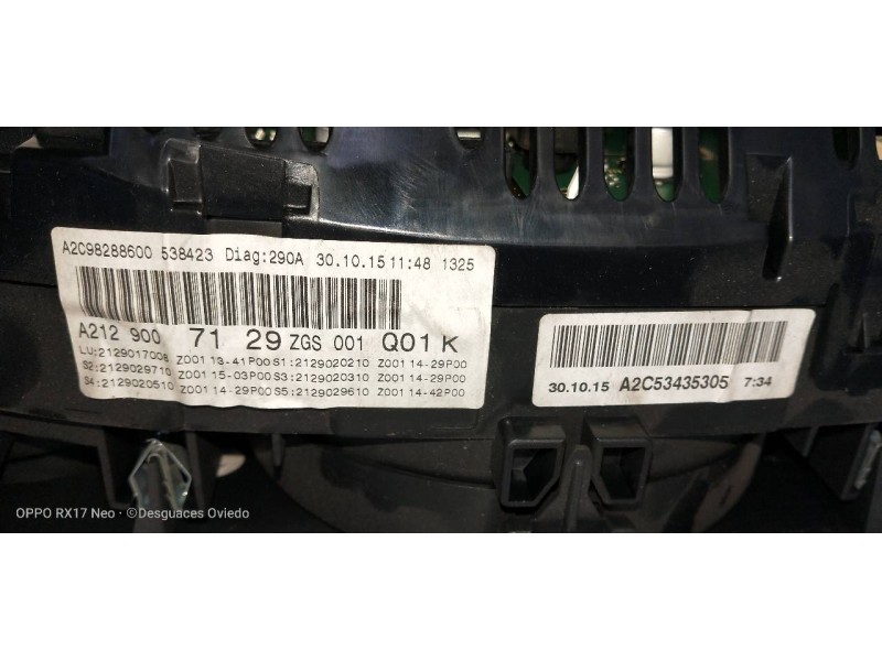 Recambio de cuadro instrumentos para mercedes clase e (w212) lim. e 220 bluetec 4matic (212.011) referencia OEM IAM A2129007129 