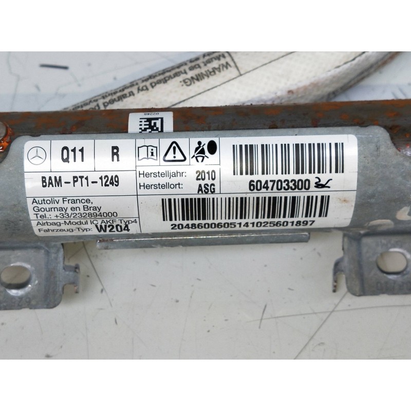 Recambio de airbag cortina delantero derecho para mercedes clase c (w204) berlina c 220 cdi blueefficiency (204.002) referencia 