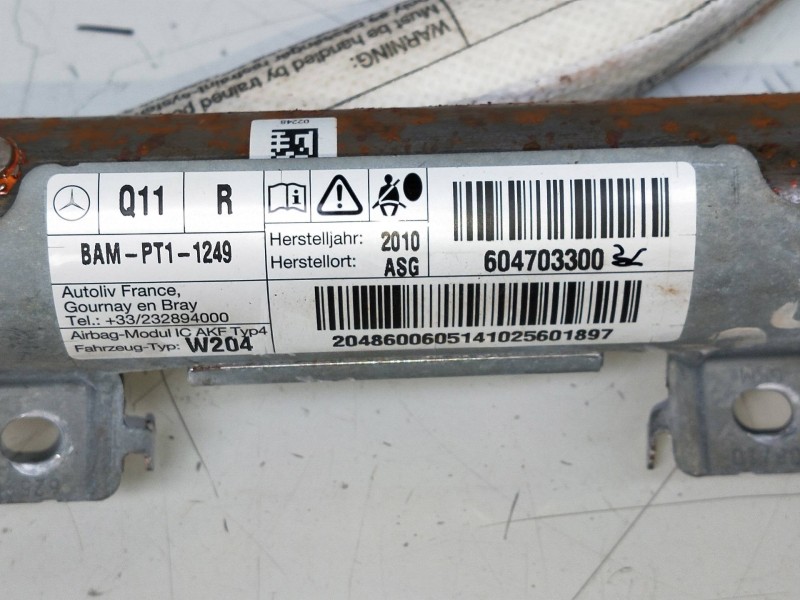 Recambio de airbag cortina delantero derecho para mercedes clase c (w204) berlina c 220 cdi blueefficiency (204.002) referencia 