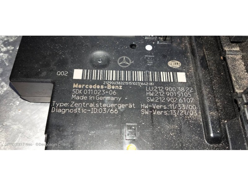 Recambio de caja reles / fusibles para mercedes clase e (w212) lim. e 220 bluetec 4matic (212.011) referencia OEM IAM 2129003822