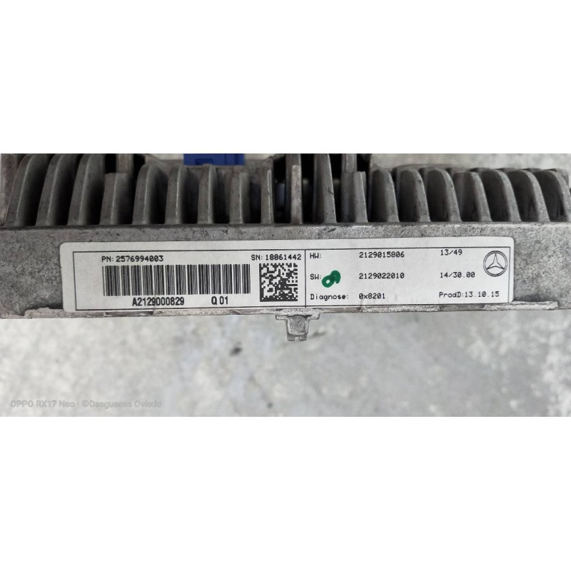 Recambio de pantalla multifuncion para mercedes clase e (w212) lim. e 220 bluetec 4matic (212.011) referencia OEM IAM A212900082