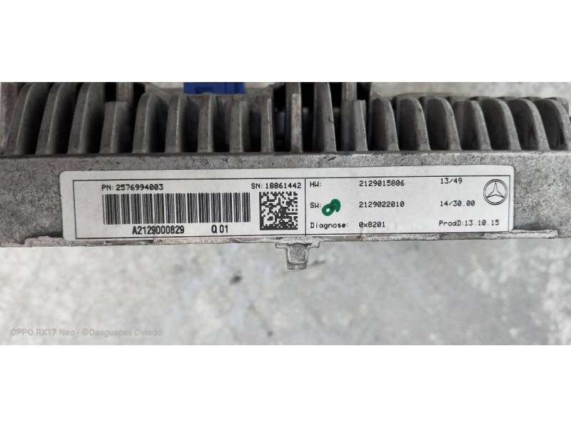 Recambio de pantalla multifuncion para mercedes clase e (w212) lim. e 220 bluetec 4matic (212.011) referencia OEM IAM A212900082