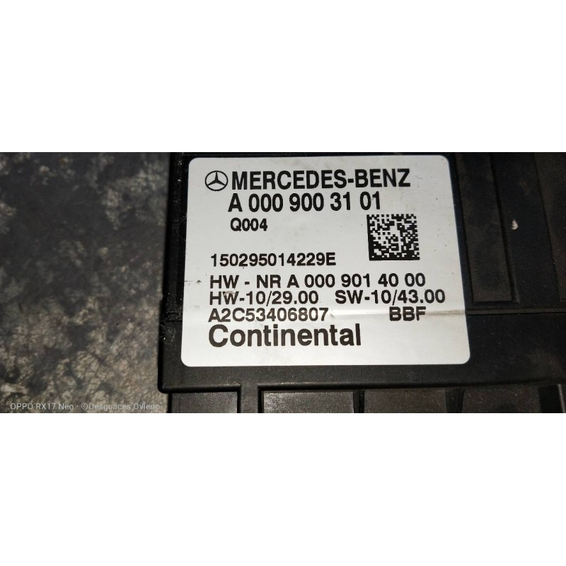 Recambio de modulo electronico para mercedes clase e (w212) lim. e 220 bluetec 4matic (212.011) referencia OEM IAM A0009003101 A