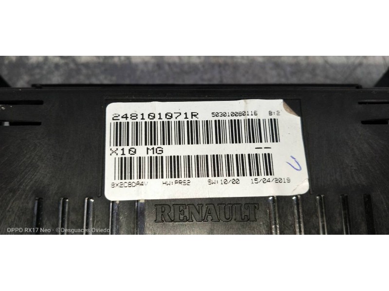 Recambio de pantalla multifuncion para renault zoe bose referencia OEM IAM 248101071R  