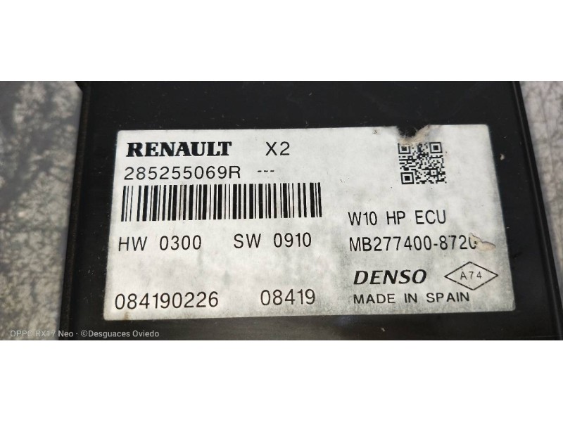Recambio de modulo electronico para renault zoe bose referencia OEM IAM 285255069R MB2774008720 