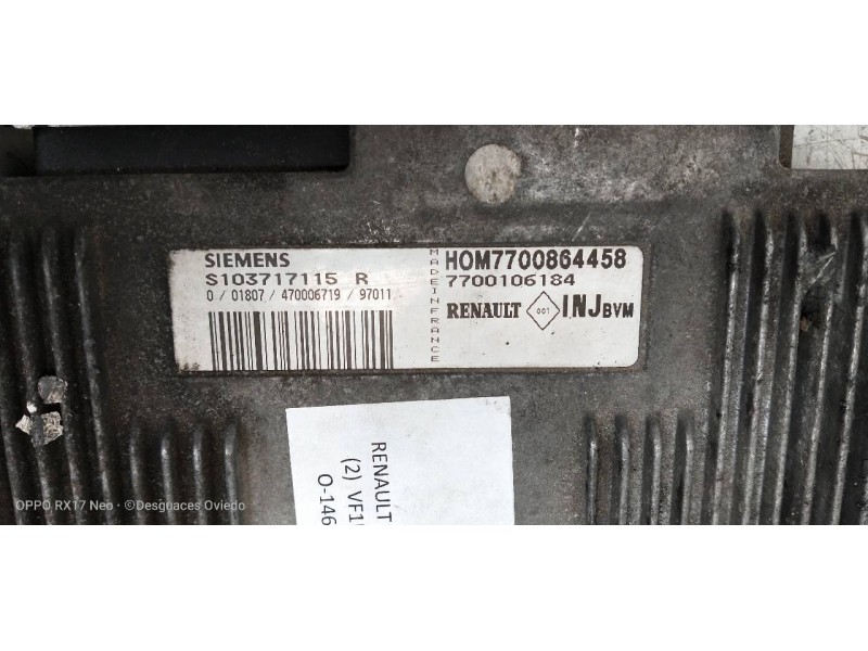 Recambio de centralita motor uce para renault laguna (b56) 1.8 anade referencia OEM IAM HOM7700864458 S103717115R 7700106184