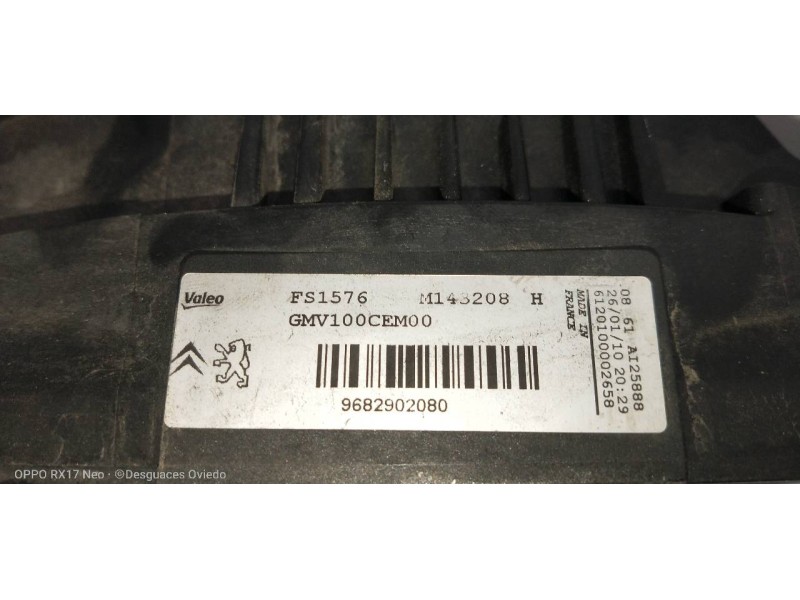 Recambio de electroventilador para peugeot 207 sport referencia OEM IAM 9682902080.  