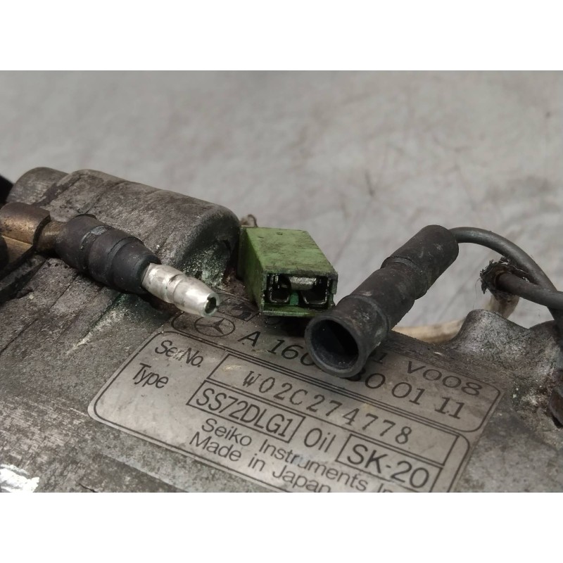 Recambio de compresor aire acondicionado para smart coupe 0.6 turbo cat referencia OEM IAM 0003191V008 A1602300111 SS72DLG1
