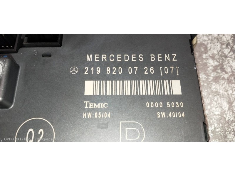Recambio de modulo electronico para mercedes clase cls (w219) 320 cdi (219.322) referencia OEM IAM 2198200726  