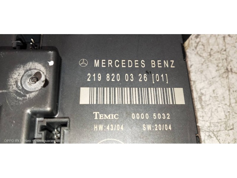 Recambio de modulo electronico para mercedes clase cls (w219) 320 cdi (219.322) referencia OEM IAM 2198200326  