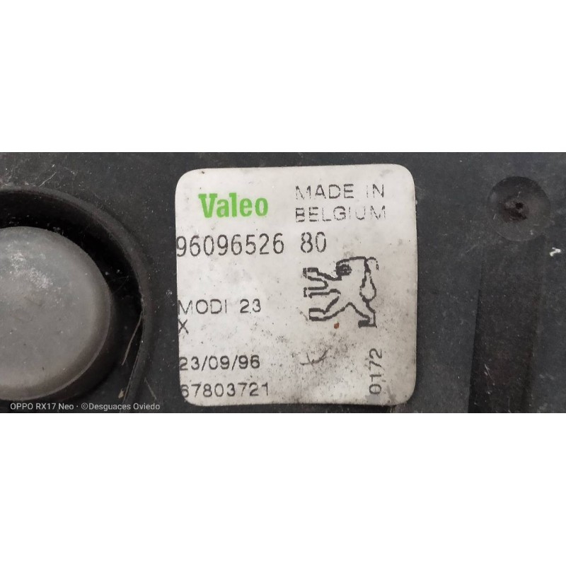 Recambio de faro antiniebla derecho para peugeot 306 berlina 3/4/5 puertas (s2) xs referencia OEM IAM 9609652680  