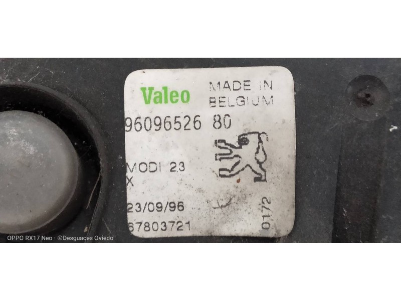 Recambio de faro antiniebla derecho para peugeot 306 berlina 3/4/5 puertas (s2) xs referencia OEM IAM 9609652680  