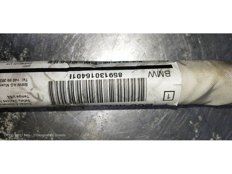 Recambio de airbag cortina delantero derecho para bmw serie 5 berlina (e60) 520d referencia OEM IAM 85913016401  