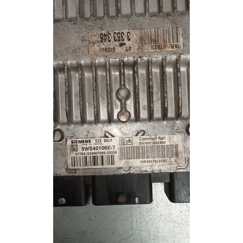 Recambio de centralita motor uce para citroen xsara berlina 2.0 hdi 66kw premier referencia OEM IAM 5WS40106ET 9647423380 