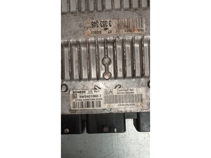 Recambio de centralita motor uce para citroen xsara berlina 2.0 hdi 66kw premier referencia OEM IAM 5WS40106ET 9647423380 
