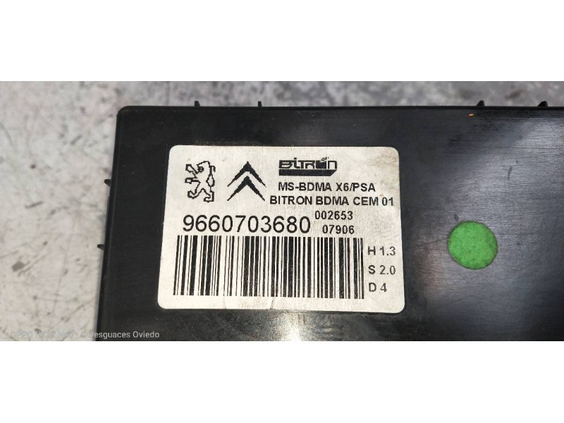 Recambio de centralita asientos para citroen c6 básico referencia OEM IAM 9660703680  
