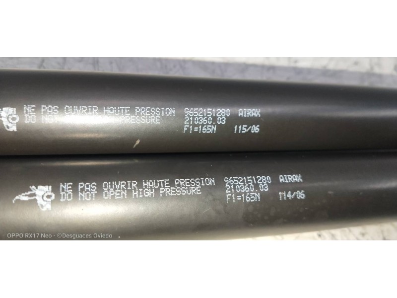 Recambio de amortiguadores capo para citroen c6 básico referencia OEM IAM 9652151280  