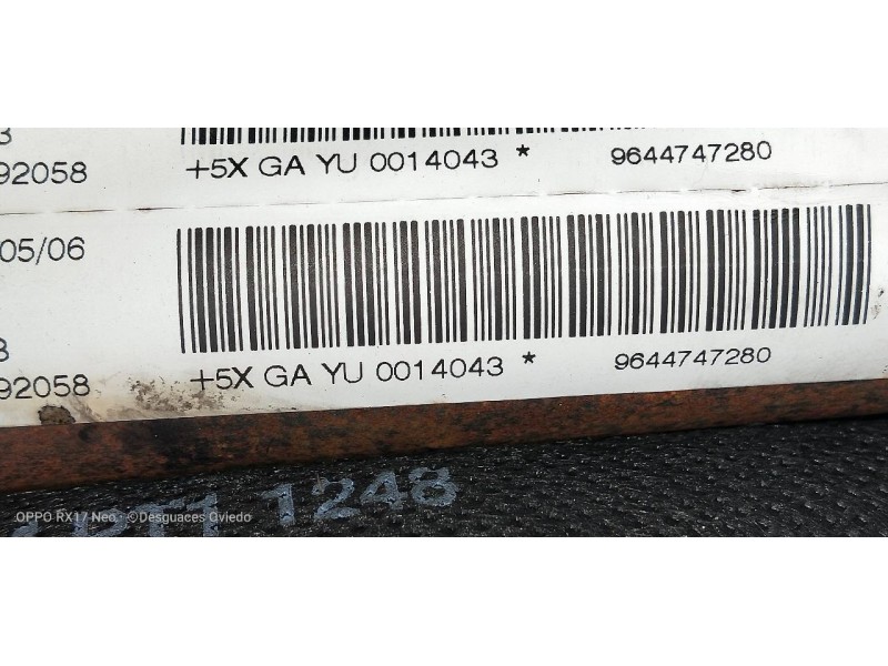 Recambio de airbag cortina delantero derecho para citroen c6 básico referencia OEM IAM 9644747280  