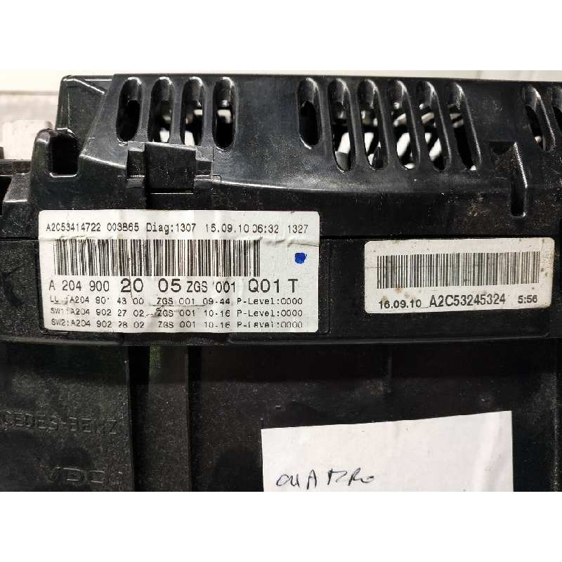 Recambio de cuadro instrumentos para mercedes clase c (w204) berlina c 220 cdi blueefficiency (204.002) referencia OEM IAM A2C53