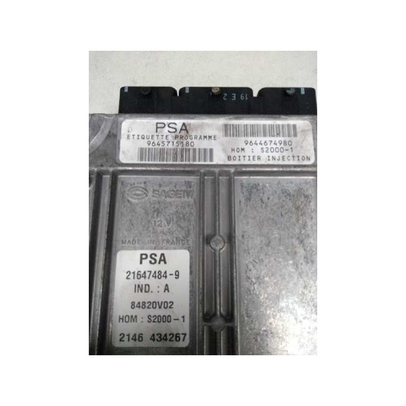 Recambio de centralita motor uce para citroen c5 berlina 1.8 cat (6fz / ew7j4) referencia OEM IAM 9645715180 9644674980 21647484 Recambio de centralita motor uce para citroen c5 berlina 1.8 cat (6fz / ew7j4) referencia OEM IAM 9645715180 9644674980 21647484