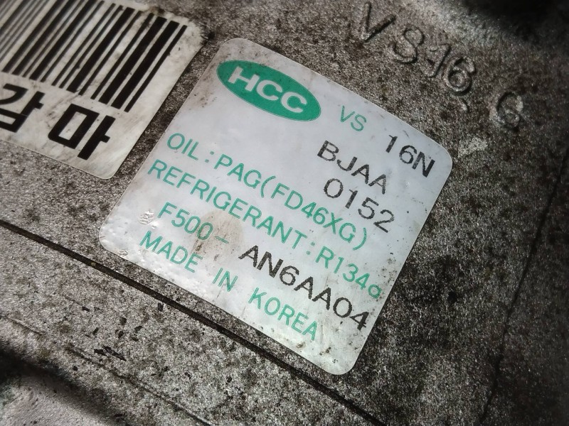 Recambio de compresor aire acondicionado para kia cee´d active referencia OEM IAM F500AN6AA04  