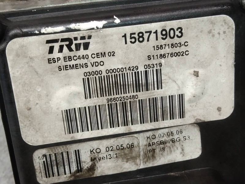Recambio de abs para citroen c6 básico referencia OEM IAM S118676002C 9660250480 15871903 15871803C