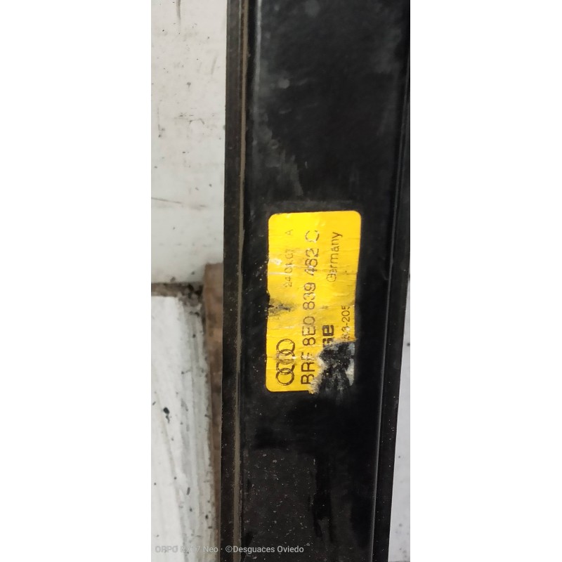 Recambio de elevalunas trasero derecho para audi a4 berlina (8e) 2.0 tdi (dpf) (125kw) referencia OEM IAM 8E0839462C  