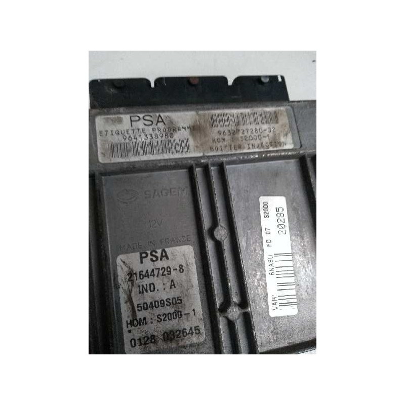 Recambio de centralita motor uce para citroen xsara picasso 1.8 cat (6fz / ew7j4) referencia OEM IAM 9641338980 963272728002 216