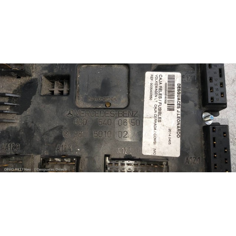 Recambio de caja reles / fusibles para volkswagen lt caja cerrada / combi (mod. 1997) lt 35 caja cerrada referencia OEM IAM 0005