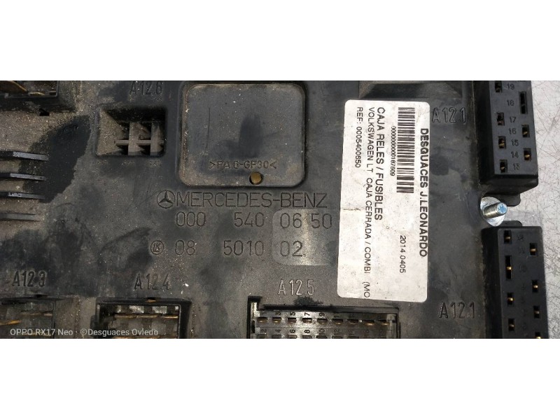 Recambio de caja reles / fusibles para volkswagen lt caja cerrada / combi (mod. 1997) lt 35 caja cerrada referencia OEM IAM 0005