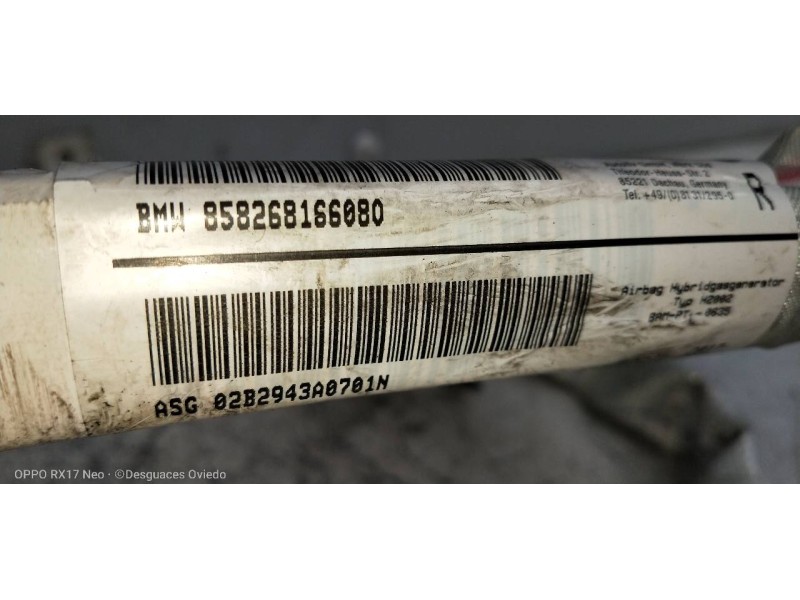 Recambio de airbag cortina delantero derecho para bmw serie 3 touring (e46) 320d referencia OEM IAM   