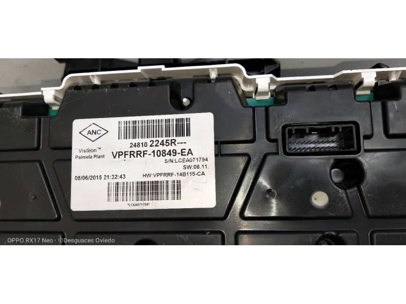 Recambio de cuadro instrumentos para renault clio iv business referencia OEM IAM 248102245R  