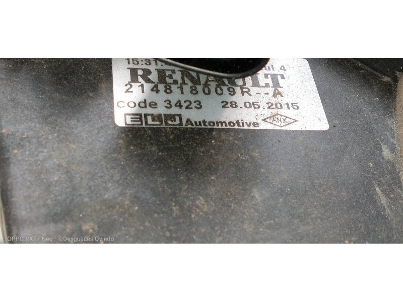Recambio de electroventilador para renault clio iv business referencia OEM IAM 214818009R  