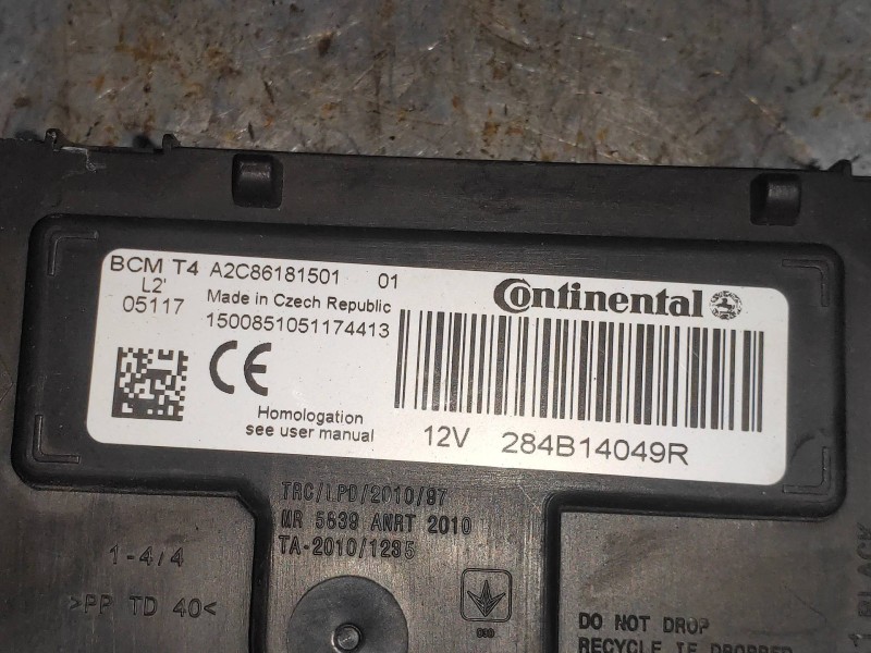 Recambio de modulo electronico para dacia lodgy ambiance referencia OEM IAM 284B14049R A2C86181501 