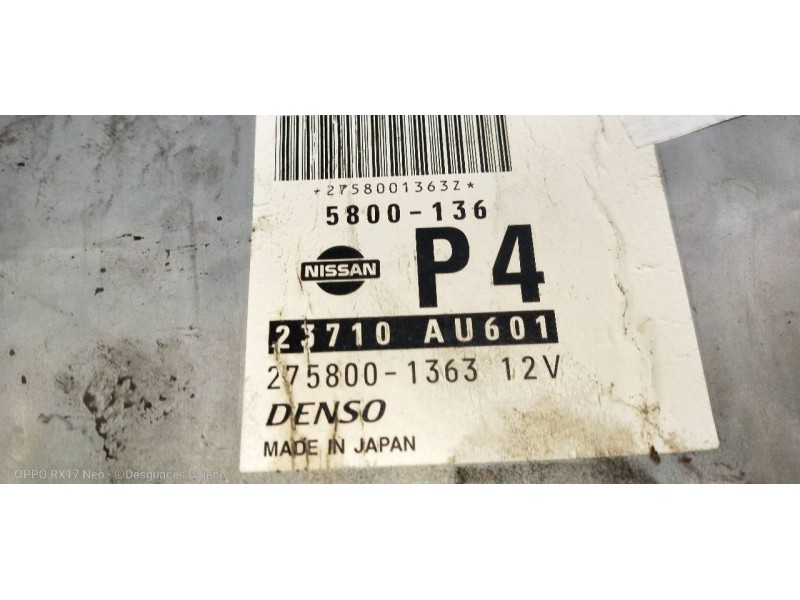 Recambio de centralita motor uce para nissan primera berlina (p12) tekna referencia OEM IAM 2758001363 23710AU601 