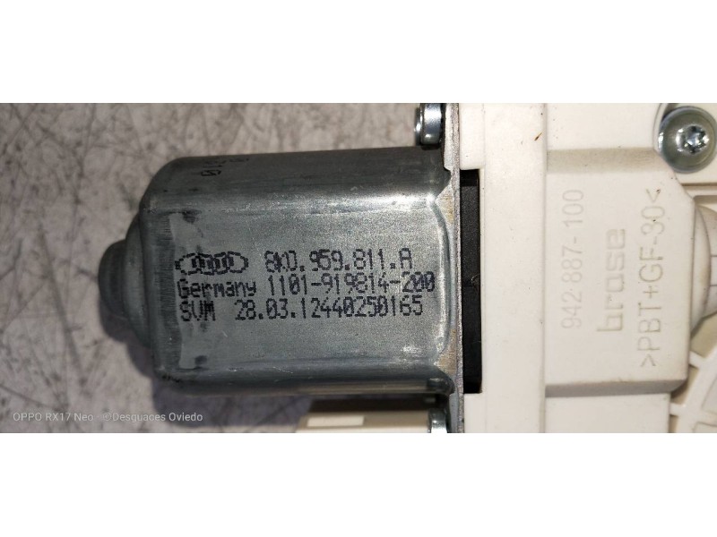 Recambio de elevalunas trasero derecho para audi a1 sportback (8xa) ambition referencia OEM IAM 8X4839462 8K0959811A 