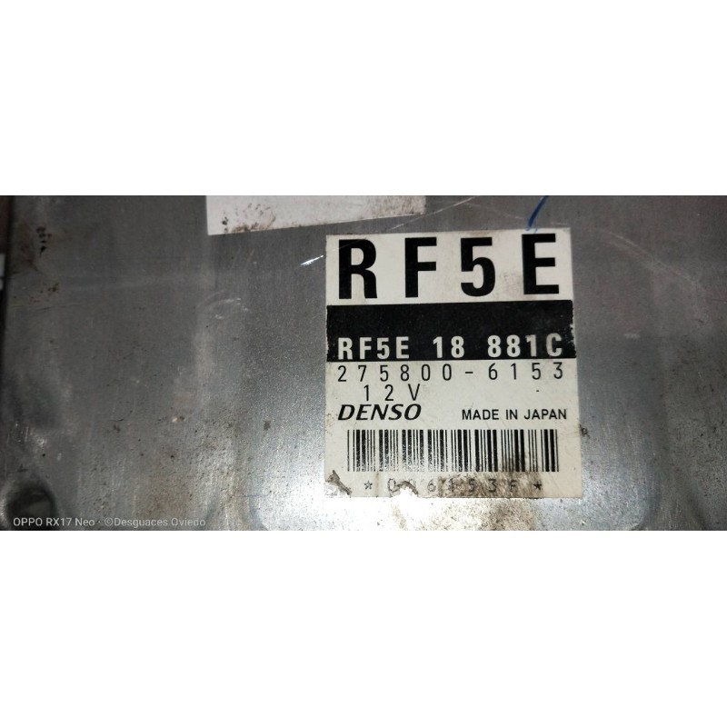 Recambio de centralita motor uce para mazda 6 monovolumen (gy) 2.0 crtd active (100kw) referencia OEM IAM 2758006153 RF5E18881C 