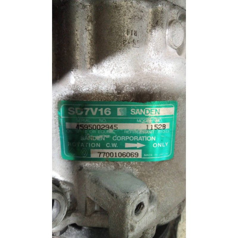 Recambio de compresor aire acondicionado para renault twingo (co6) 1.2 privilege (c068/6c/6d) referencia OEM IAM SD7V161152B 770