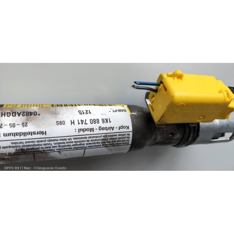 Recambio de airbag cortina delantero izquierdo para volkswagen golf v berlina (1k1) highline referencia OEM IAM 1K6880741H  