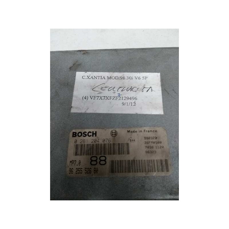 Recambio de centralita motor uce para citroen xantia berlina 3.0 v6 24v cat (xfz / es9j4) referencia OEM IAM 0261204076 96255526