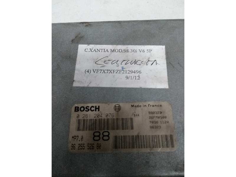 Recambio de centralita motor uce para citroen xantia berlina 3.0 v6 24v cat (xfz / es9j4) referencia OEM IAM 0261204076 96255526