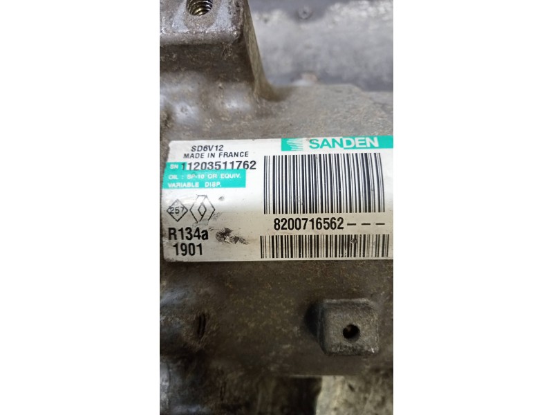 Recambio de compresor aire acondicionado para renault clio ii fase ii (b/cb0) campus referencia OEM IAM 8200716562 SD6V121901 