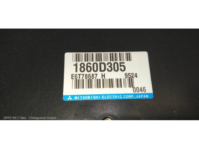 Recambio de centralita motor uce para mitsubishi asx (ga0w) motion 2wd referencia OEM IAM 1860D305 E6T78687H 