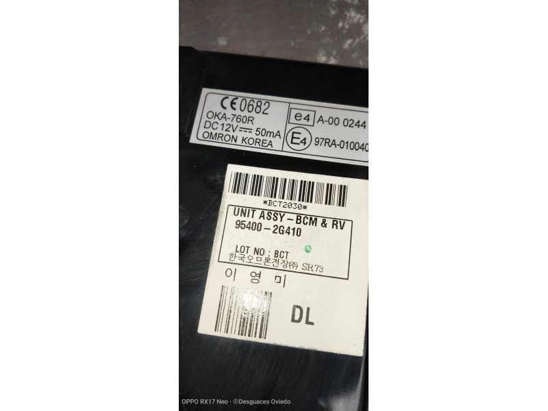 Recambio de modulo electronico para kia magentis active referencia OEM IAM 954002G410  