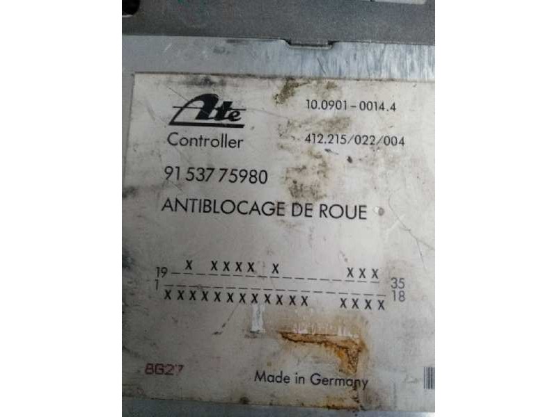 Recambio de centralita abs para citroen bx berlina referencia OEM IAM 10090100144 9153775980 412215022004