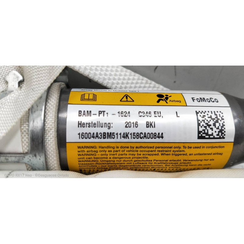 Recambio de airbag cortina delantero izquierdo para ford focus lim. titanium referencia OEM IAM BM5114K158CA  