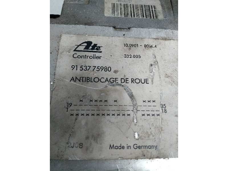 Recambio de centralita abs para citroen bx berlina referencia OEM IAM 10090100144 9153775980 332005